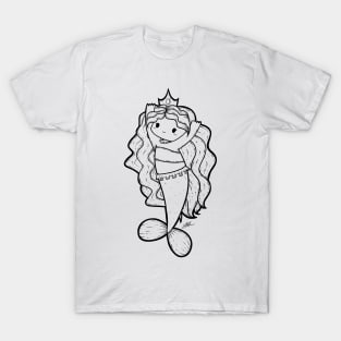 Cute Mermaid Illustration T-Shirt